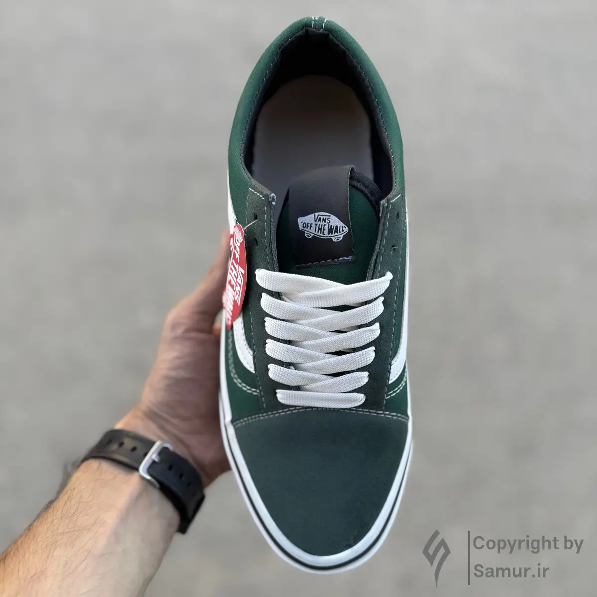 گالری تصاویر کتونی ونس اولد اسکول سبز سفید